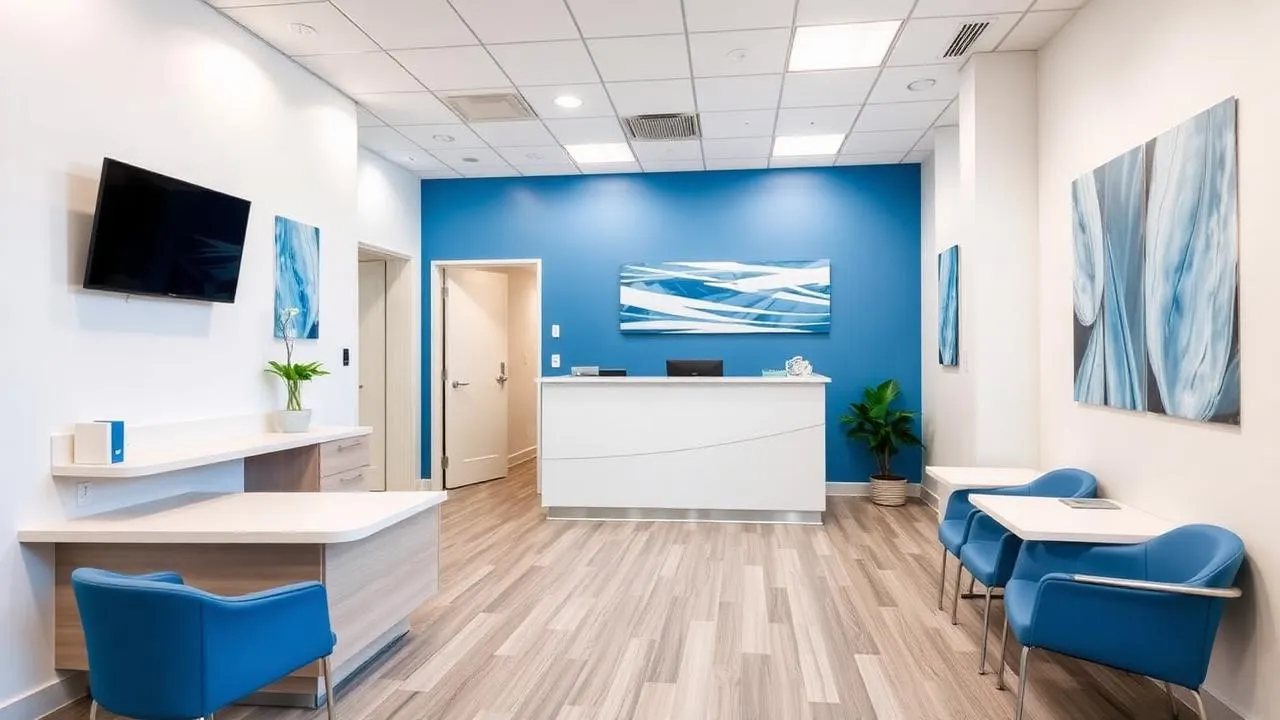 Modern dental office reception area in Colorado Springs