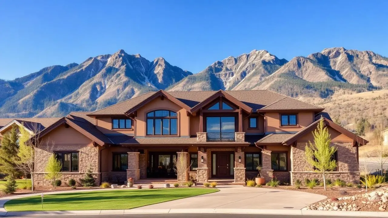 Beautiful Colorado home with mountain views and professional real estate photography