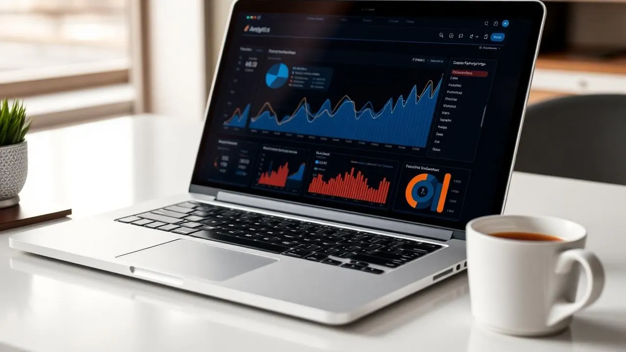 Website analytics showing business growth results